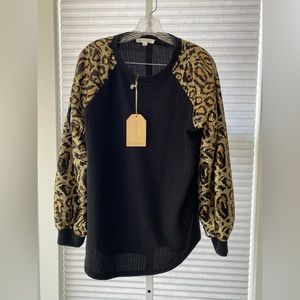 FSL Apparel Black Sequin Sweater.